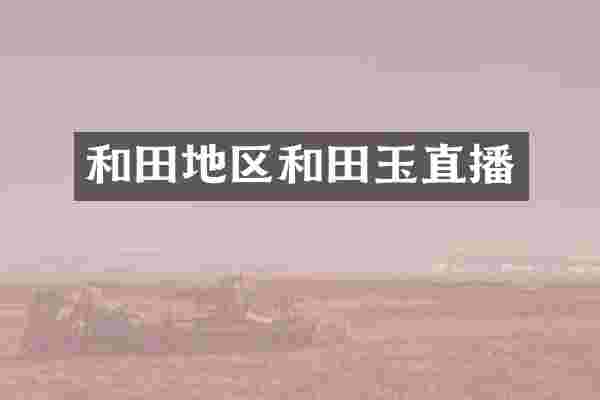 和田地区和田玉直播
