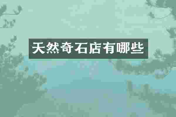 天然奇石店有哪些
