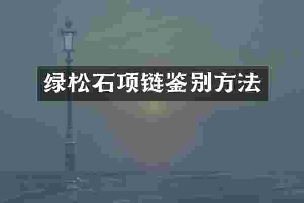 绿松石项链鉴别方法