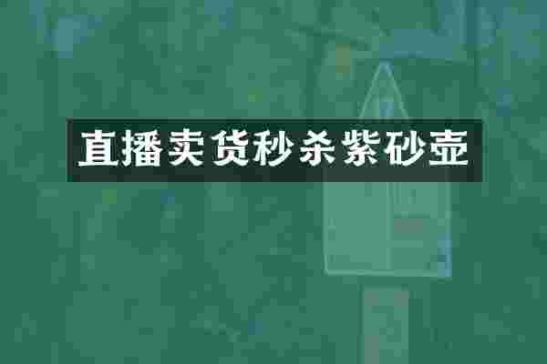 直播卖货秒杀紫砂壶