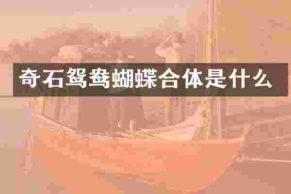 奇石鸳鸯蝴蝶合体是什么