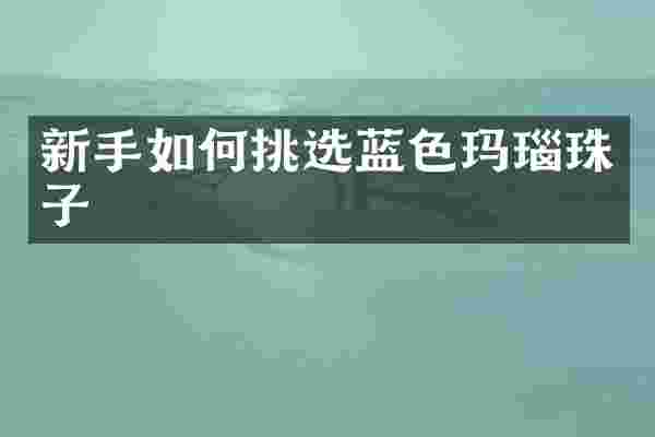 新手如何挑选蓝色玛瑙珠子