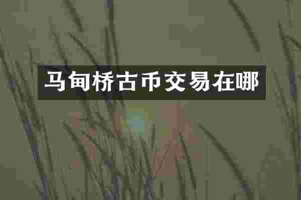 马甸桥古币交易在哪