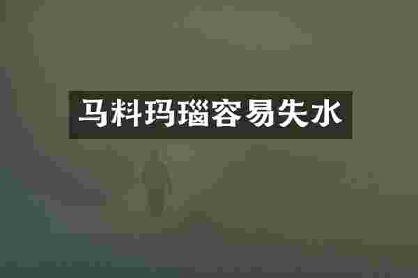 马料玛瑙容易失水
