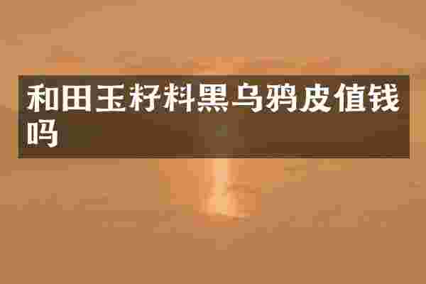 和田玉籽料黑乌鸦皮值钱吗