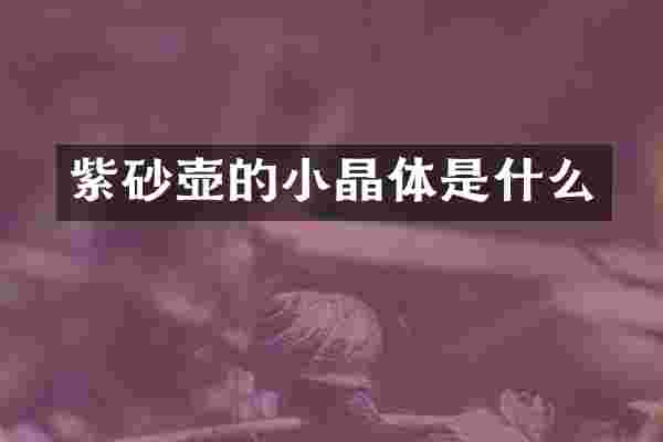 紫砂壶的小晶体是什么