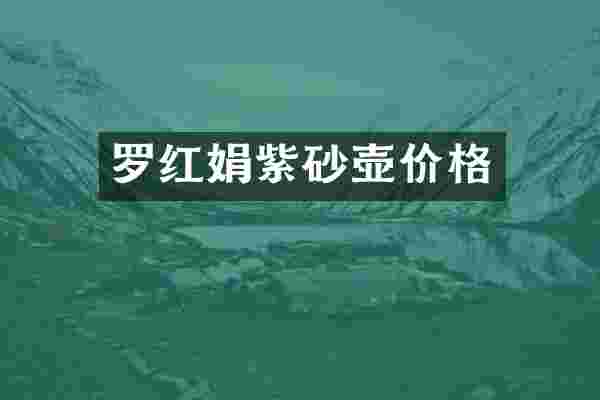罗红娟紫砂壶价格