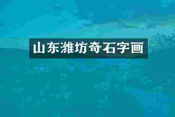 山东潍坊奇石字画