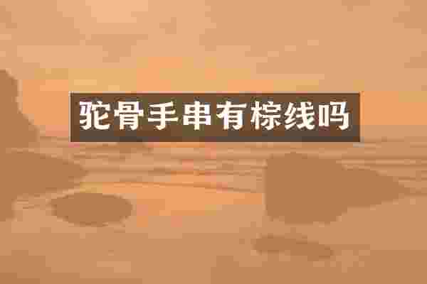驼骨手串有棕线吗