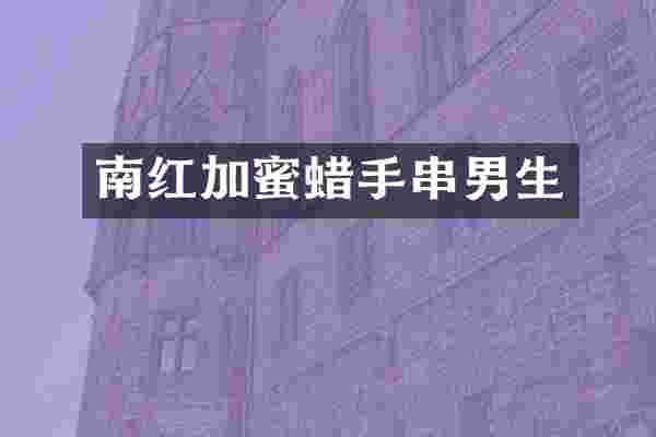 南红加蜜蜡手串男生