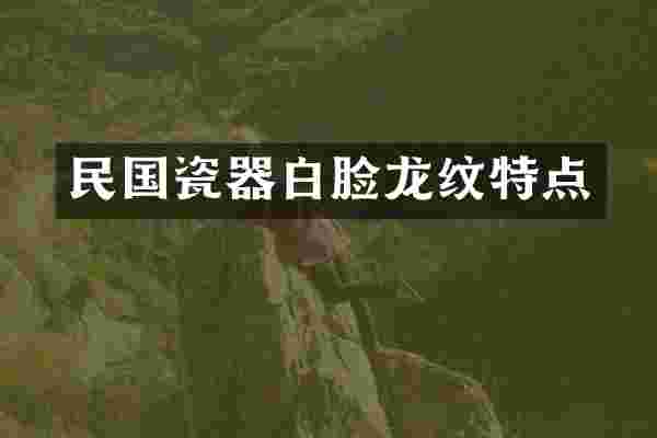 民国瓷器白脸龙纹特点