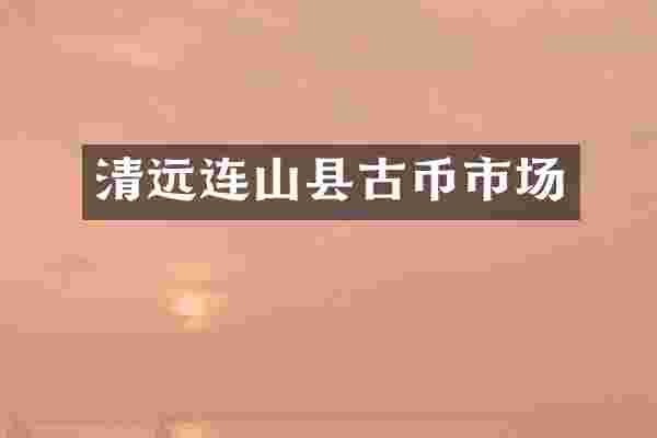 清远连山县古币市场