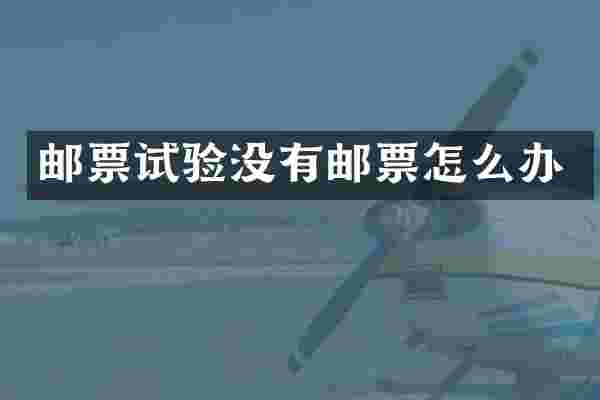 邮票试验没有邮票怎么办
