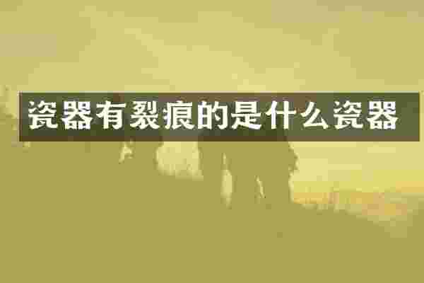瓷器有裂痕的是什么瓷器
