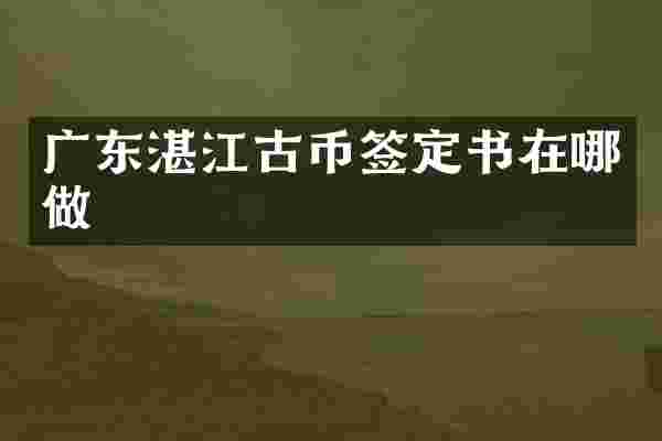 广东湛江古币签定书在哪做