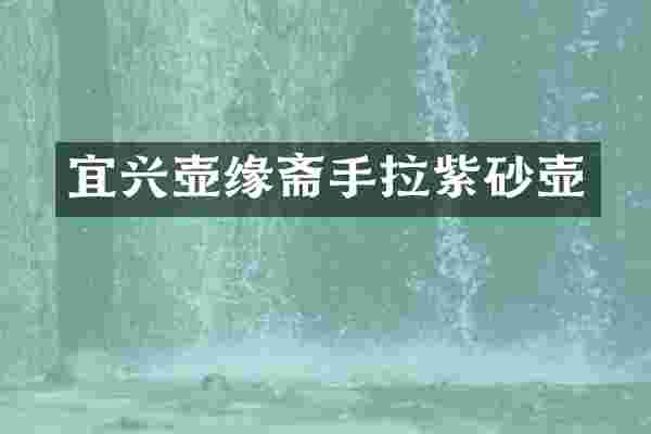 宜兴壶缘斋手拉紫砂壶