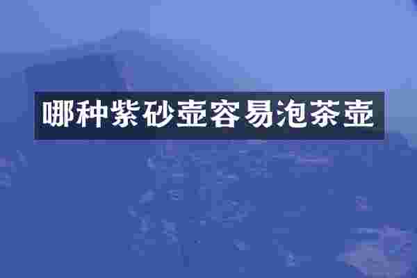 哪种紫砂壶容易泡茶壶