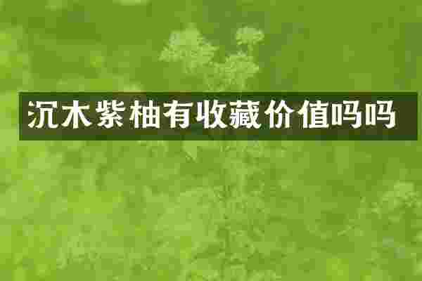 沉木紫柚有收藏价值吗吗