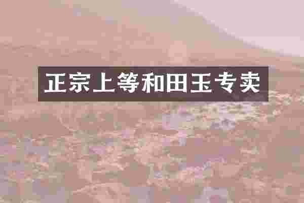 正宗上等和田玉专卖
