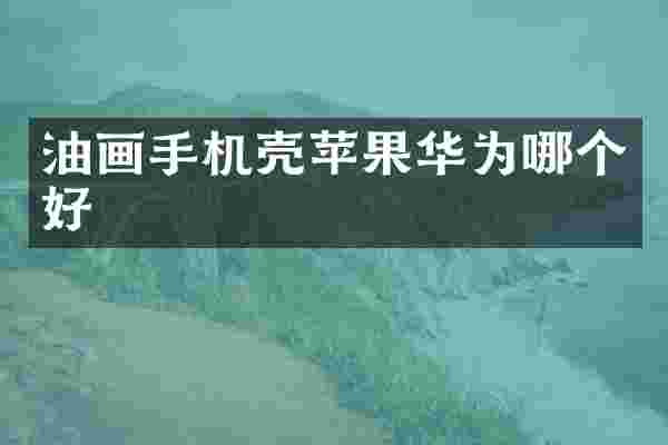 油画手机壳苹果华为哪个好