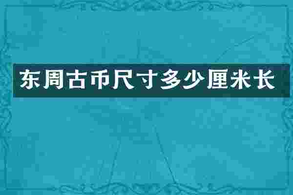 东周古币尺寸多少厘米长
