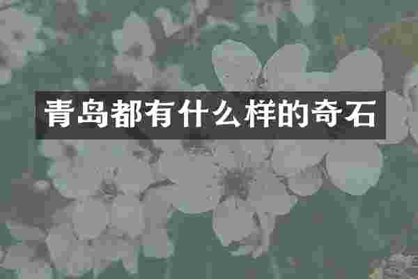青岛都有什么样的奇石