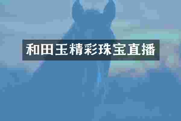 和田玉精彩珠宝直播