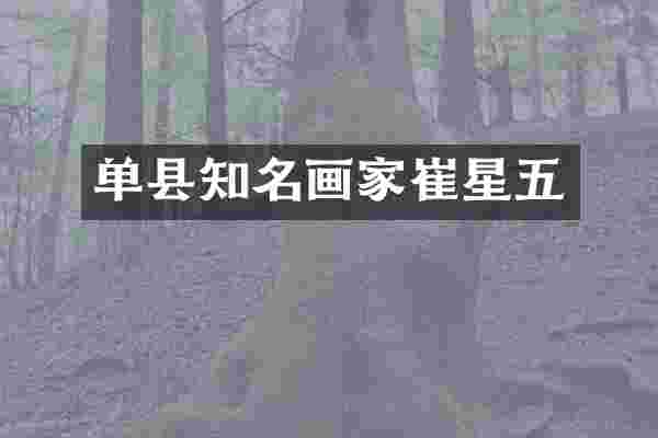 单县知名画家崔星五