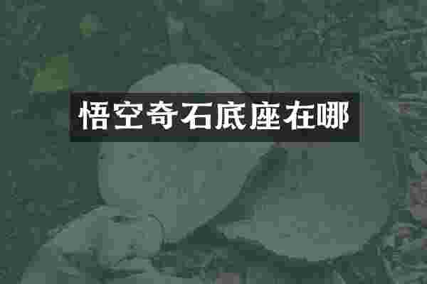 悟空奇石底座在哪