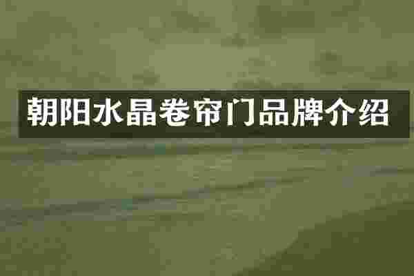 朝阳水晶卷帘门品牌介绍