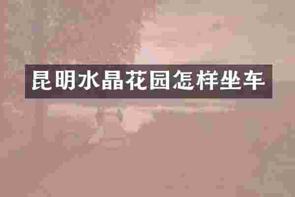 昆明水晶花园怎样坐车