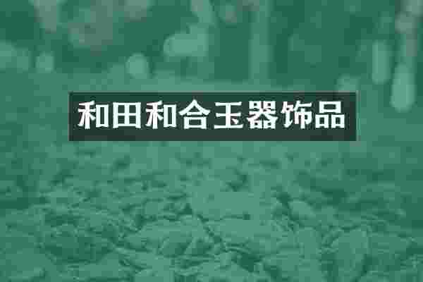 和田和合玉器饰品