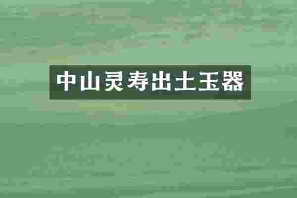 中山灵寿出土玉器