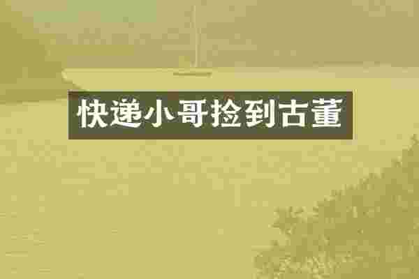 快递小哥捡到古董