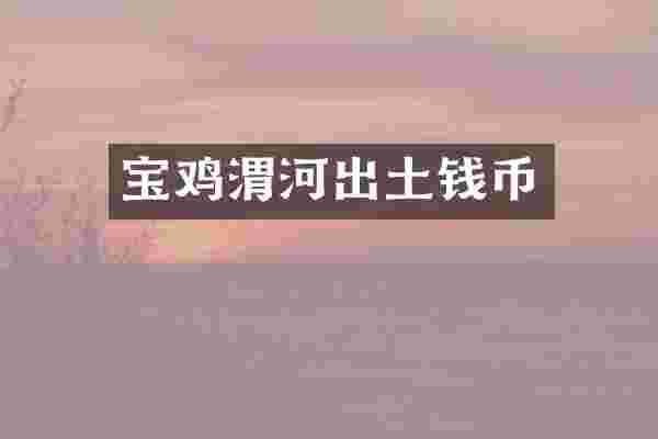 宝鸡渭河出土钱币