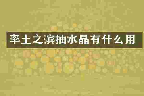 率土之滨抽水晶有什么用