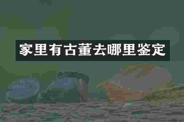 家里有古董去哪里鉴定