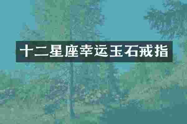 十二星座幸运玉石戒指