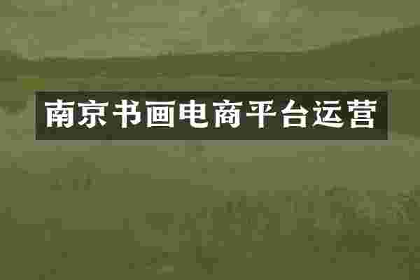 南京书画电商平台运营