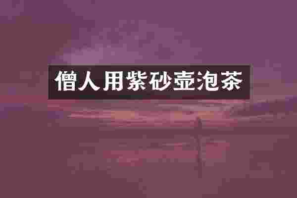 僧人用紫砂壶泡茶