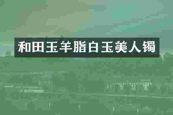 和田玉羊脂白玉美人镯