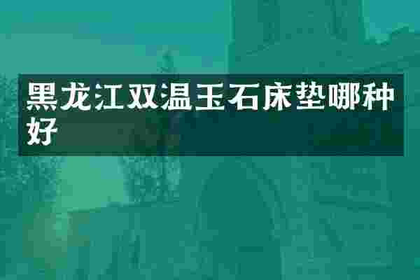 黑龙江双温玉石床垫哪种好