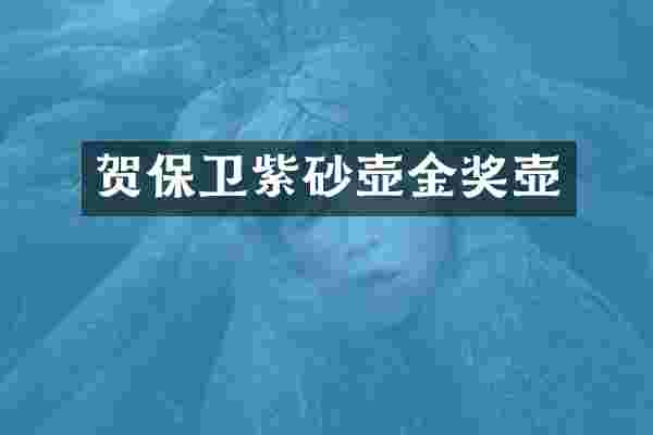 贺保卫紫砂壶金奖壶