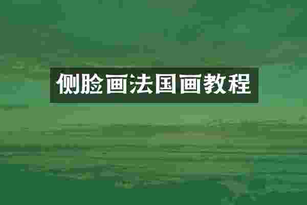侧脸画法国画教程