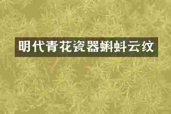 明代青花瓷器蝌蚪云纹