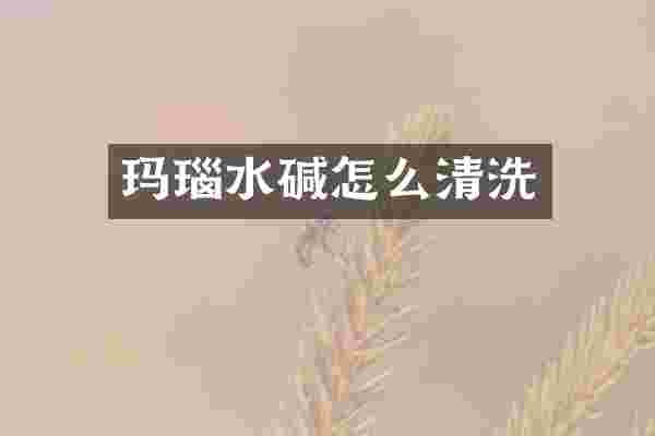 玛瑙水碱怎么清洗