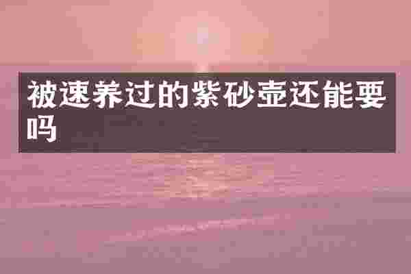 被速养过的紫砂壶还能要吗