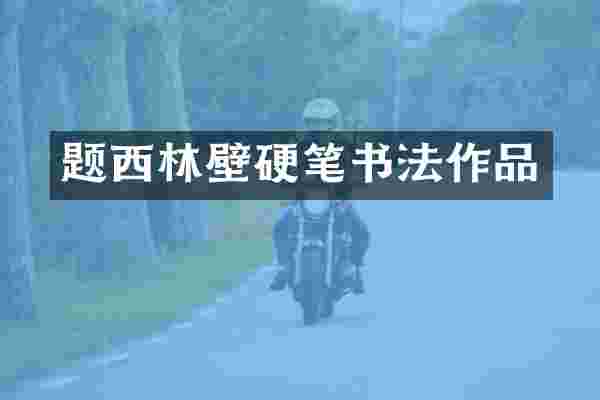 题西林壁硬笔书法作品