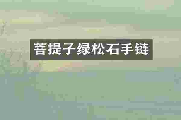 菩提子绿松石手链