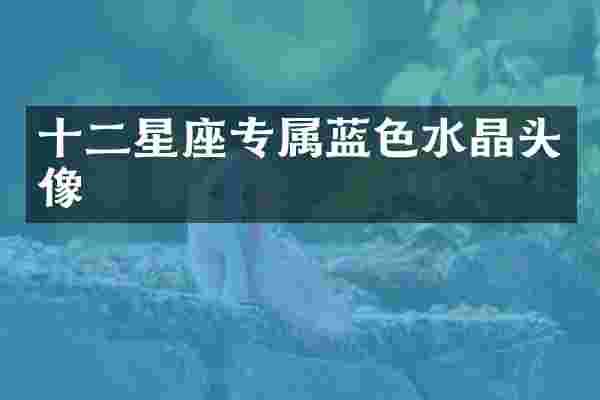 十二星座专属蓝色水晶头像